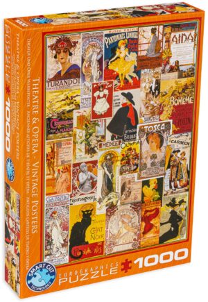Пъзел Eurographics от 1000 части - Театър и опера, Винтидж постери