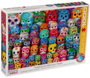 Пъзел Eurographics от 1000 части - Традиционни мексикански черепи
