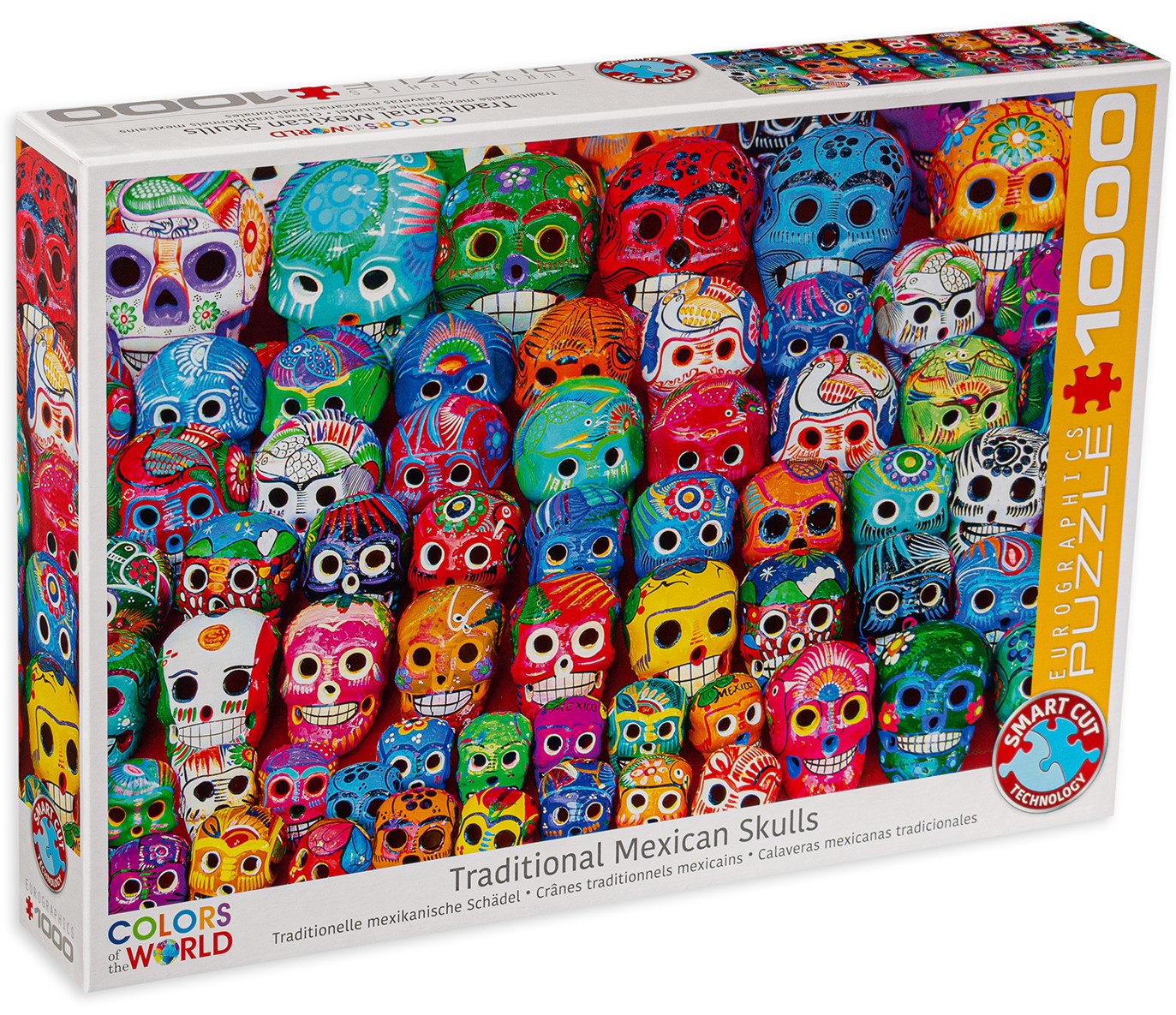 Пъзел Eurographics от 1000 части - Традиционни мексикански черепи