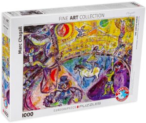 Пъзел Eurographics от 1000 части – В цирка, Марк Шагал