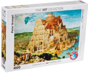 Пъзел Eurographics от 1000 части – Вавилонската кула, Питер Брьогел Стария