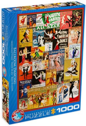Пъзел Eurographics от 1000 части - Винтидж танцувални постери