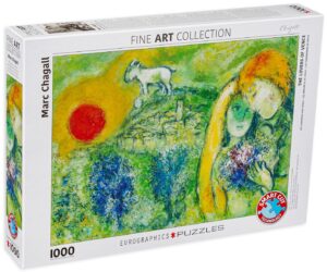 Пъзел Eurographics от 1000 части – Влюбените от Ванс, Марк Шагал