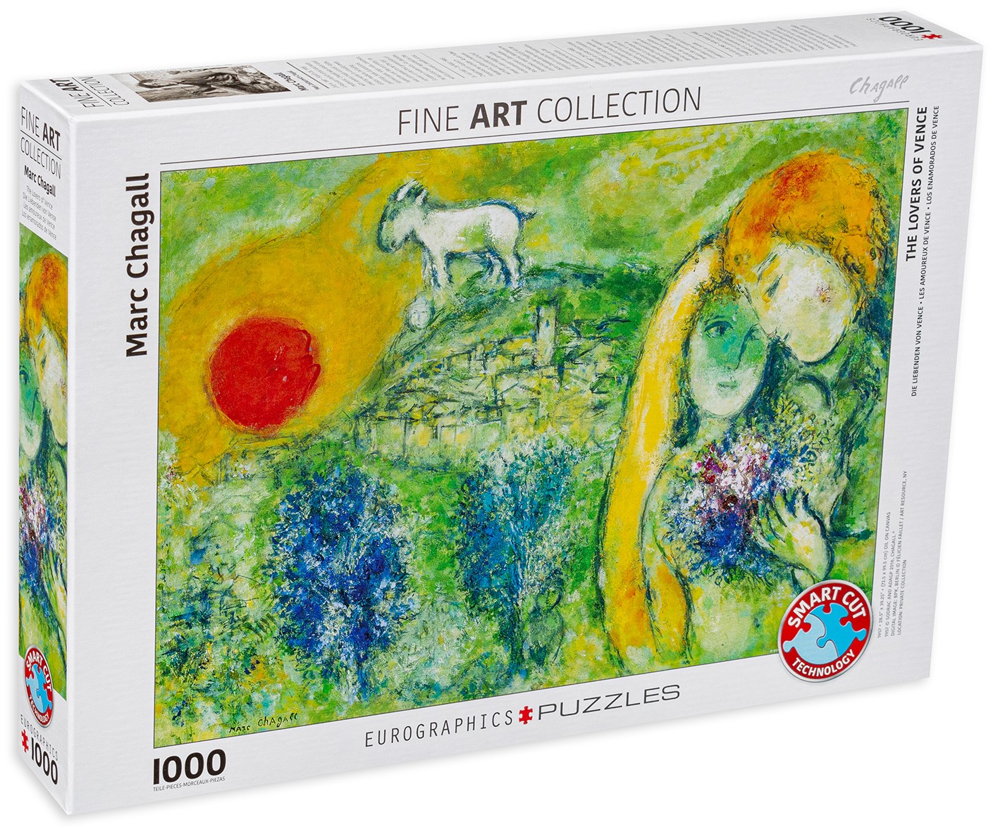 Пъзел Eurographics от 1000 части – Влюбените от Ванс, Марк Шагал
