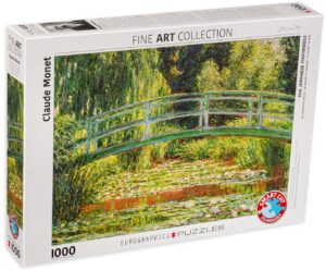 Пъзел Eurographics от 1000 части – Японски мост/Водни лилии, Клод Моне