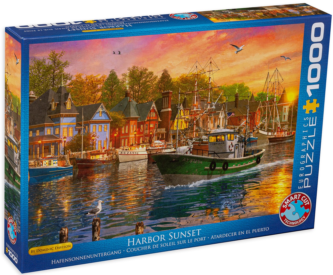 Пъзел Eurographics от 1000 части - Залез над пристанището, Доминик Дейвисън