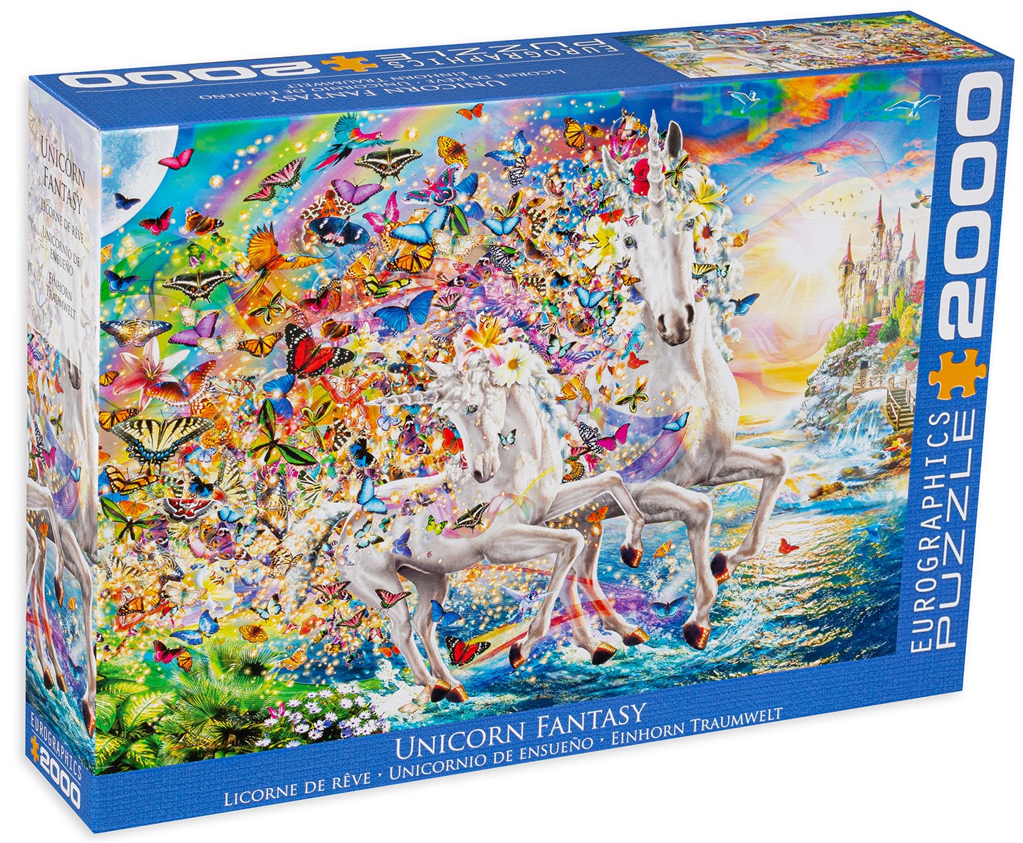 Пъзел Eurographics от 2000 части - Приказният свят на еднорозите