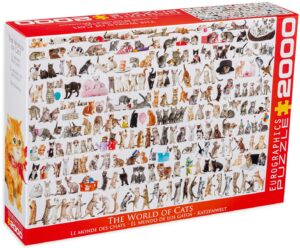 Пъзел Eurographics от 2000 части - Светът на котките