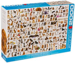 Пъзел Eurographics от 2000 части - Светът на кучетата