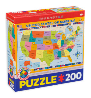 Пъзел Eurographics от 200 части - Карта на САЩ