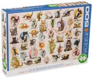 Пъзел Eurographics от 300 XXL части - Котенца на йога