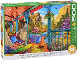 Пъзел Eurographics от 500 XL части - Гледка от хамака