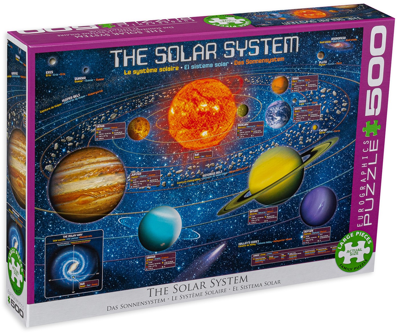 Пъзел Eurographics от 500 XL части - Слънчевата система