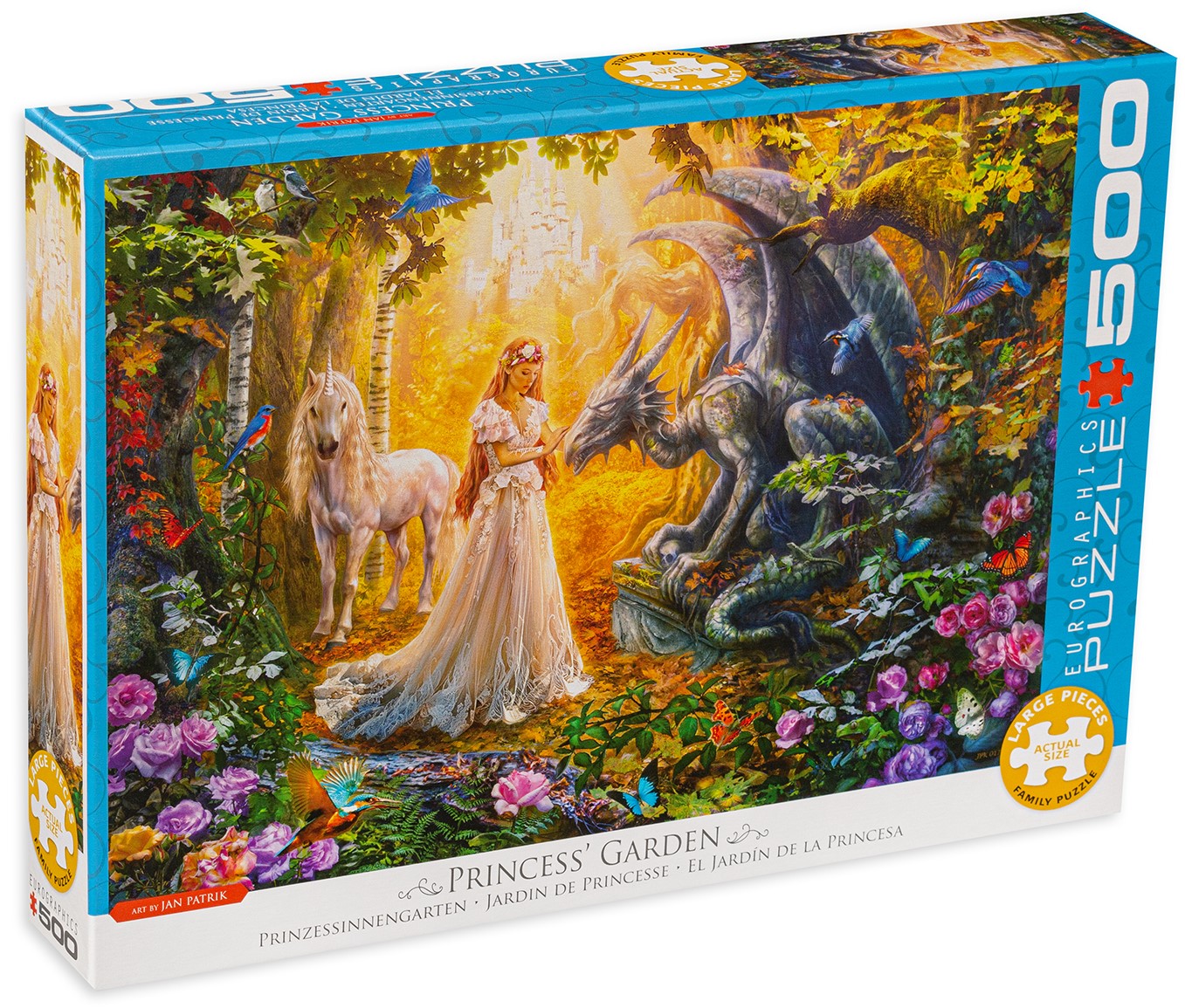 Пъзел Eurographics от 500 XL части - Вълшебната градина, Йан Патрик