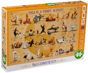 Пъзел Eurographics от 500 XL части - Йогата е семейно занимание