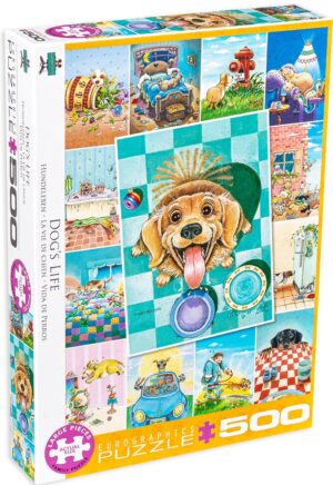 Пъзел Eurographics от 500 XXL части - Сладки кученца