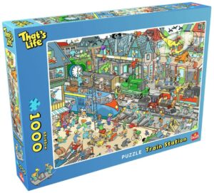 Пъзел Goliath от 1000 части - Железопътна гара
