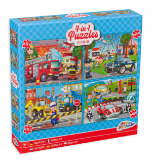 Пъзел Grafix 4 в 1 - Момчета