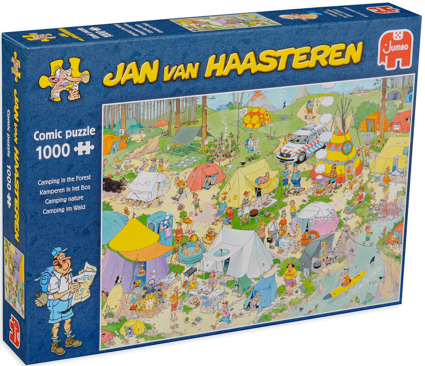 Пъзел Jumbo от 1000 части - Къмпинг в планината