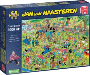 Пъзел Jumbo от 1000 части - Кучешки паркур