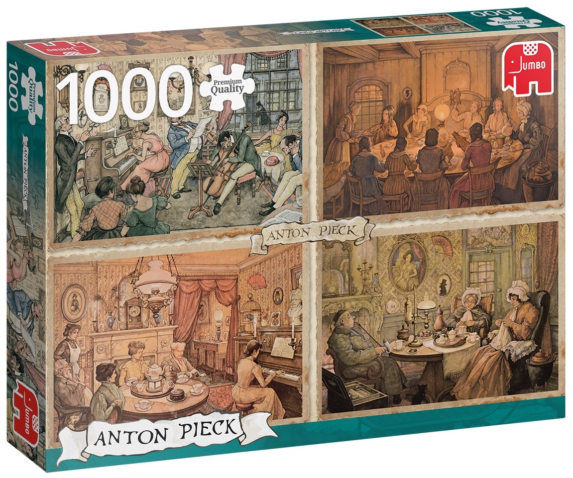 Пъзел Jumbo от 1000 части - Забавление в дневната