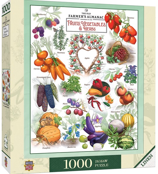 Пъзел Master Pieces от 1000 части - Fruits Vegetables & Berries 1000 Linen