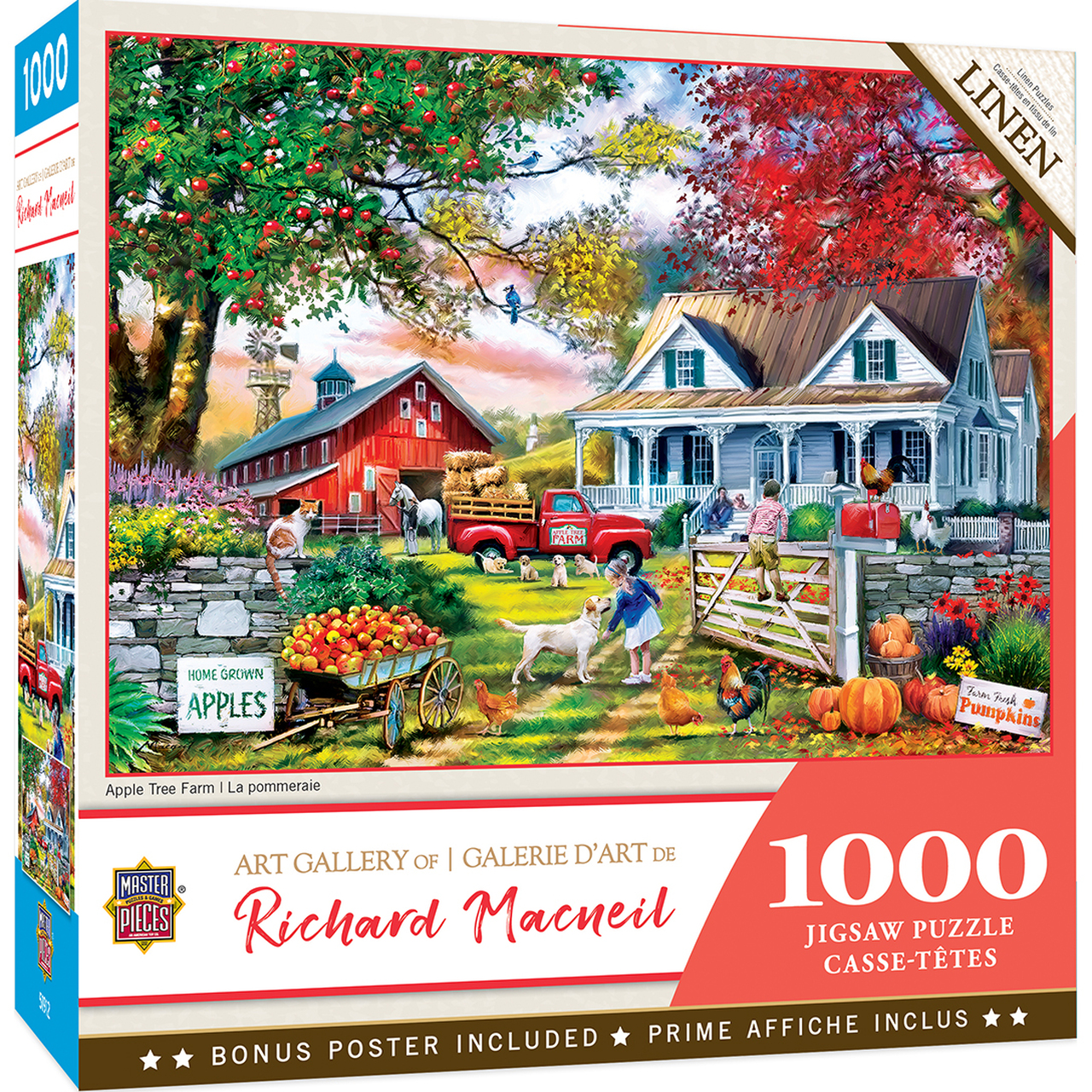 Пъзел Master Pieces от 1000 части - Apple Tree Farm 1000pc Linen