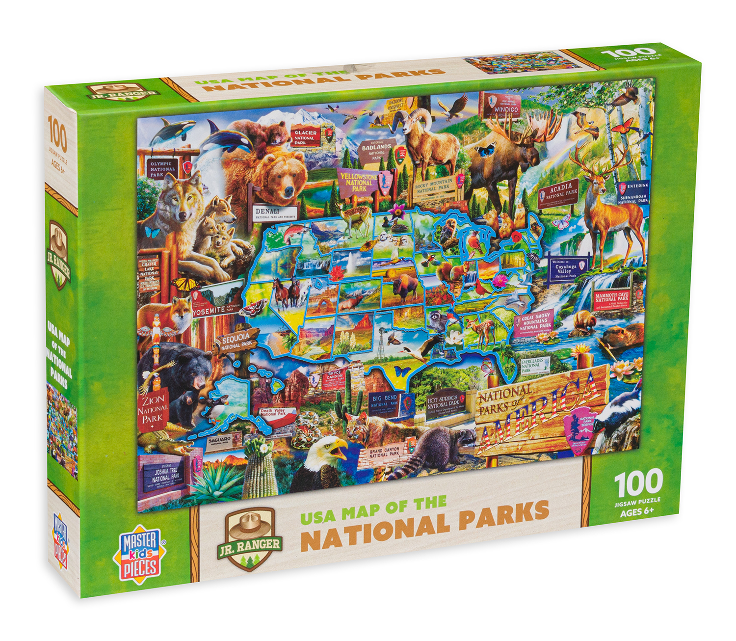 Пъзел Master Pieces от 100 части - Колаж с националните паркове