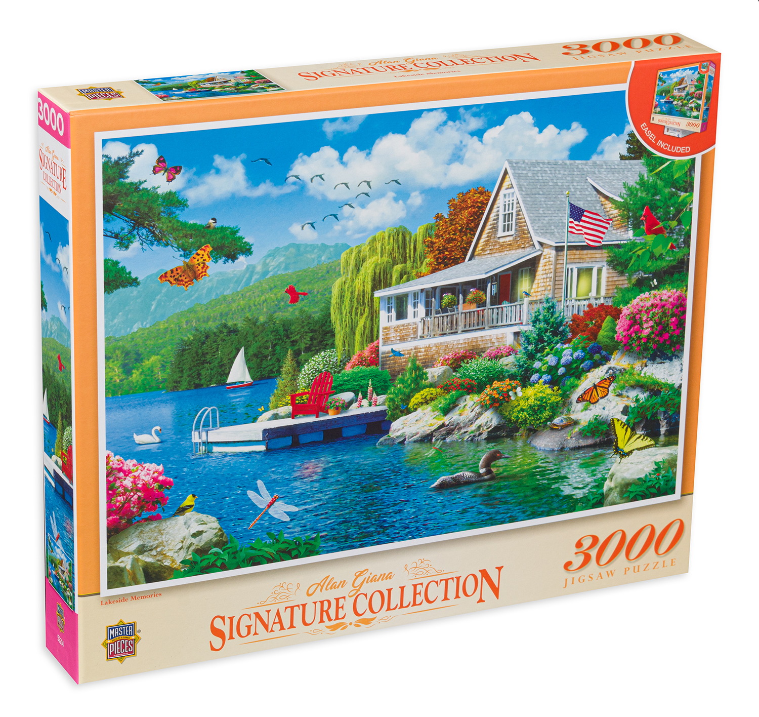 Пъзел Master Pieces от 3000 части - Живот край езерото