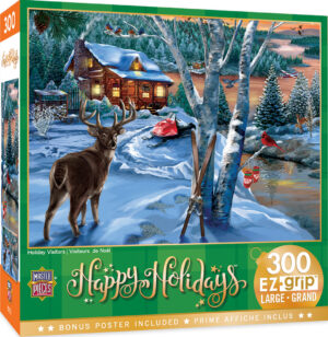 Пъзел Master Pieces от 300 XXL части - Елен в зимна нощ