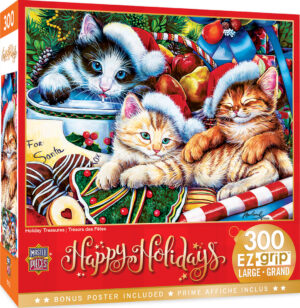 Пъзел Master Pieces от 300 XXL части - Коледни котенца