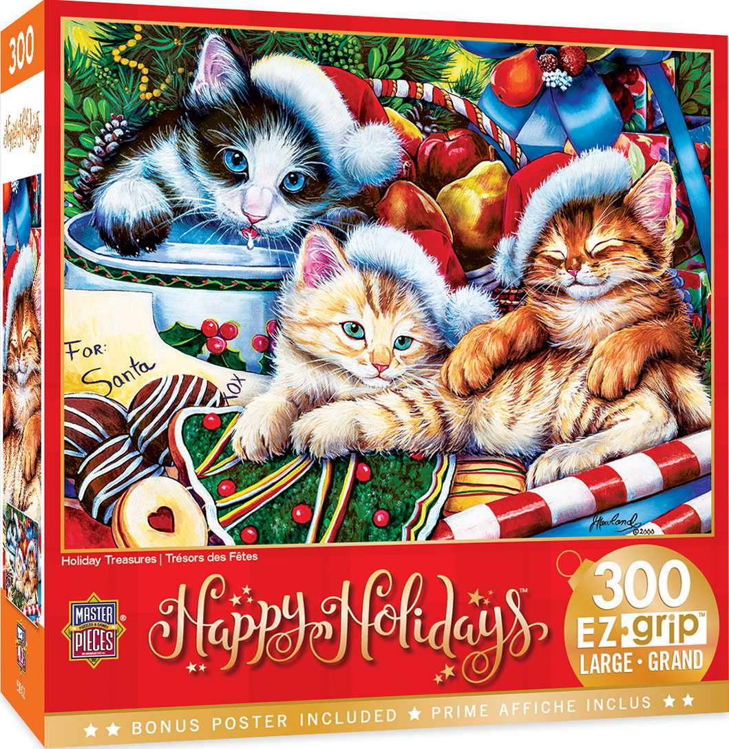 Пъзел Master Pieces от 300 XXL части - Коледни котенца