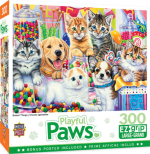 Пъзел Master Pieces от 300 XXL части - Кученца и котенца