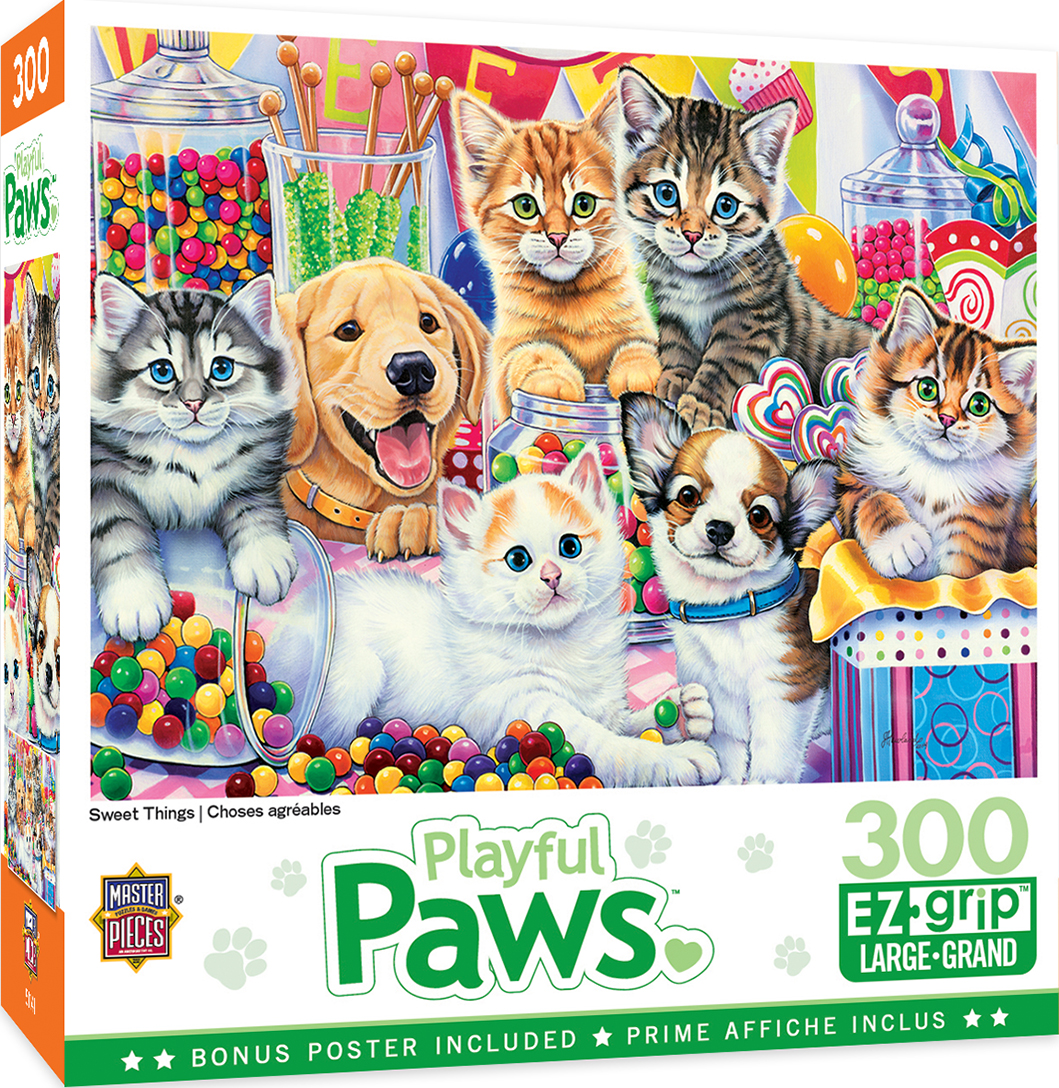 Пъзел Master Pieces от 300 XXL части - Кученца и котенца