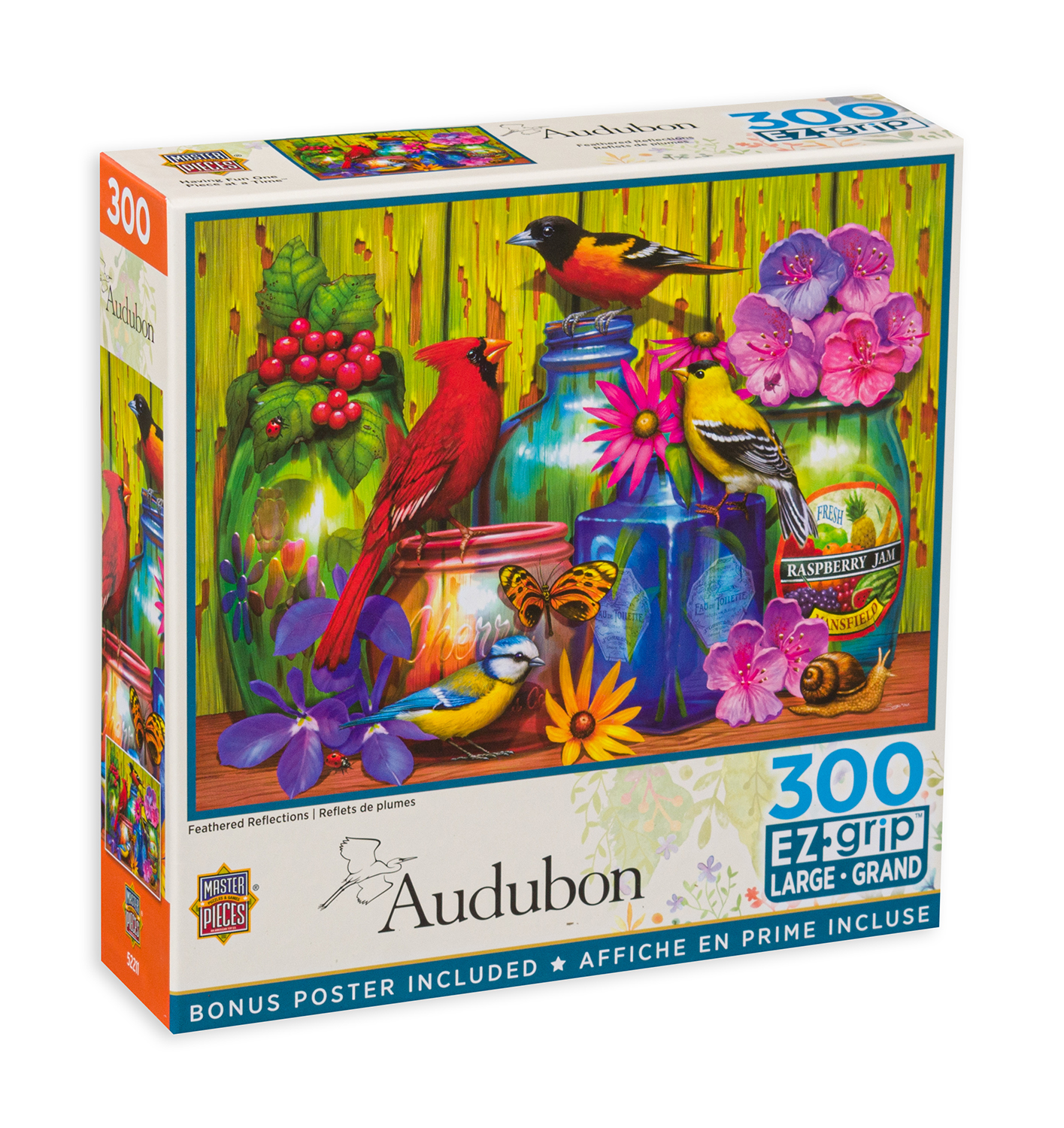 Пъзел Master Pieces от 300 XXL части - Птички и цветя
