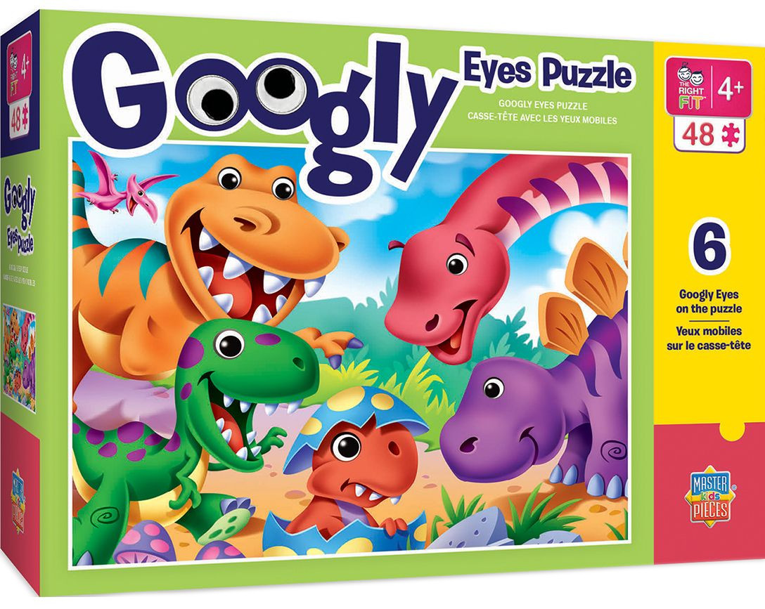 Пъзел Master Pieces от 48 части - Динозаври, с движещи се очички