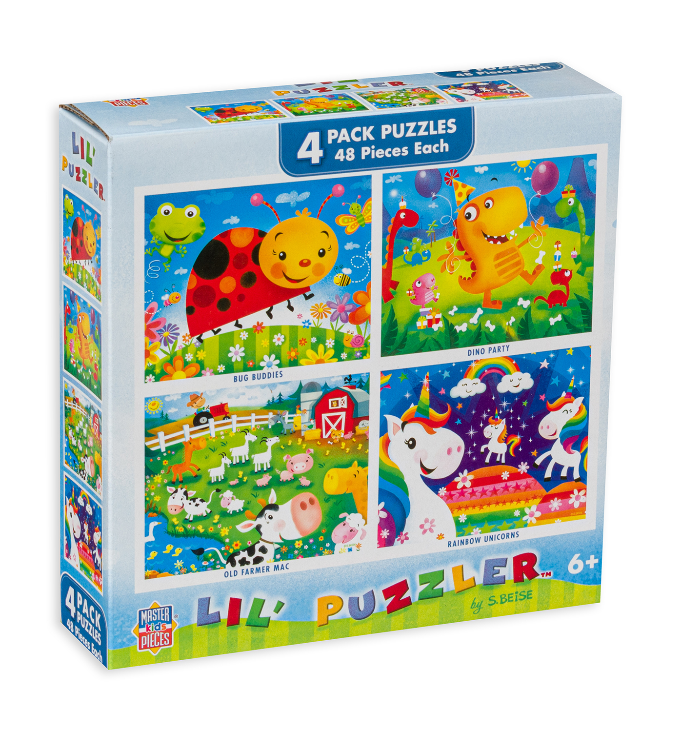 Пъзел Master Pieces от 4 x 48 части - Еднорози и приятели