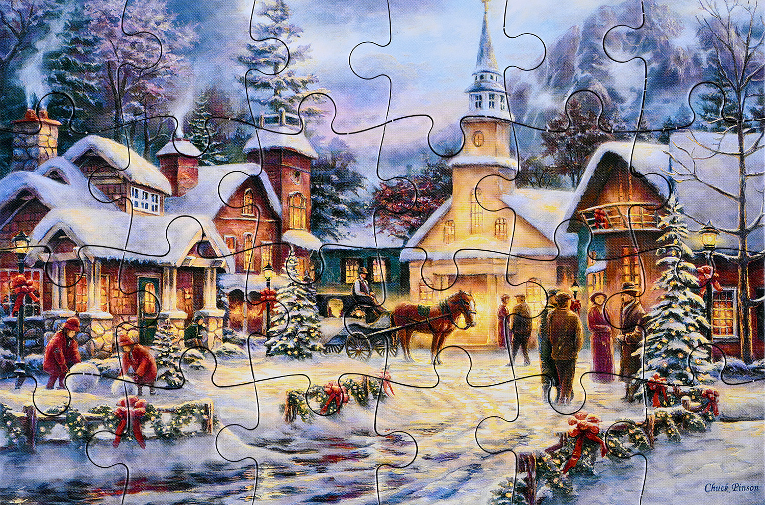 Пъзел-пощенска картичка Castorland от 24 части - Вярата се простира дълбоко