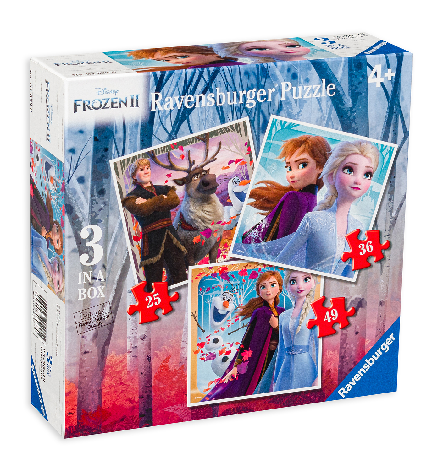 Пъзел Ravensburger 3 в 1 - Нови приключения в Замръзналото кралство 2