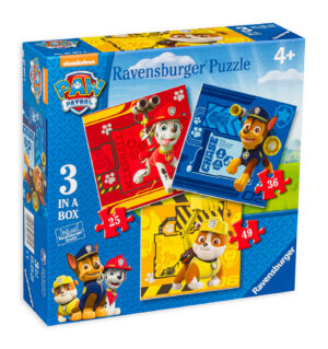 Пъзел Ravensburger 3 в 1 - Руби, Маршал и Чейс, Пес Патрул