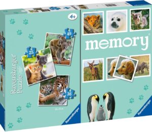 Пъзел Ravensburger 4 в 1 - Бебета животни