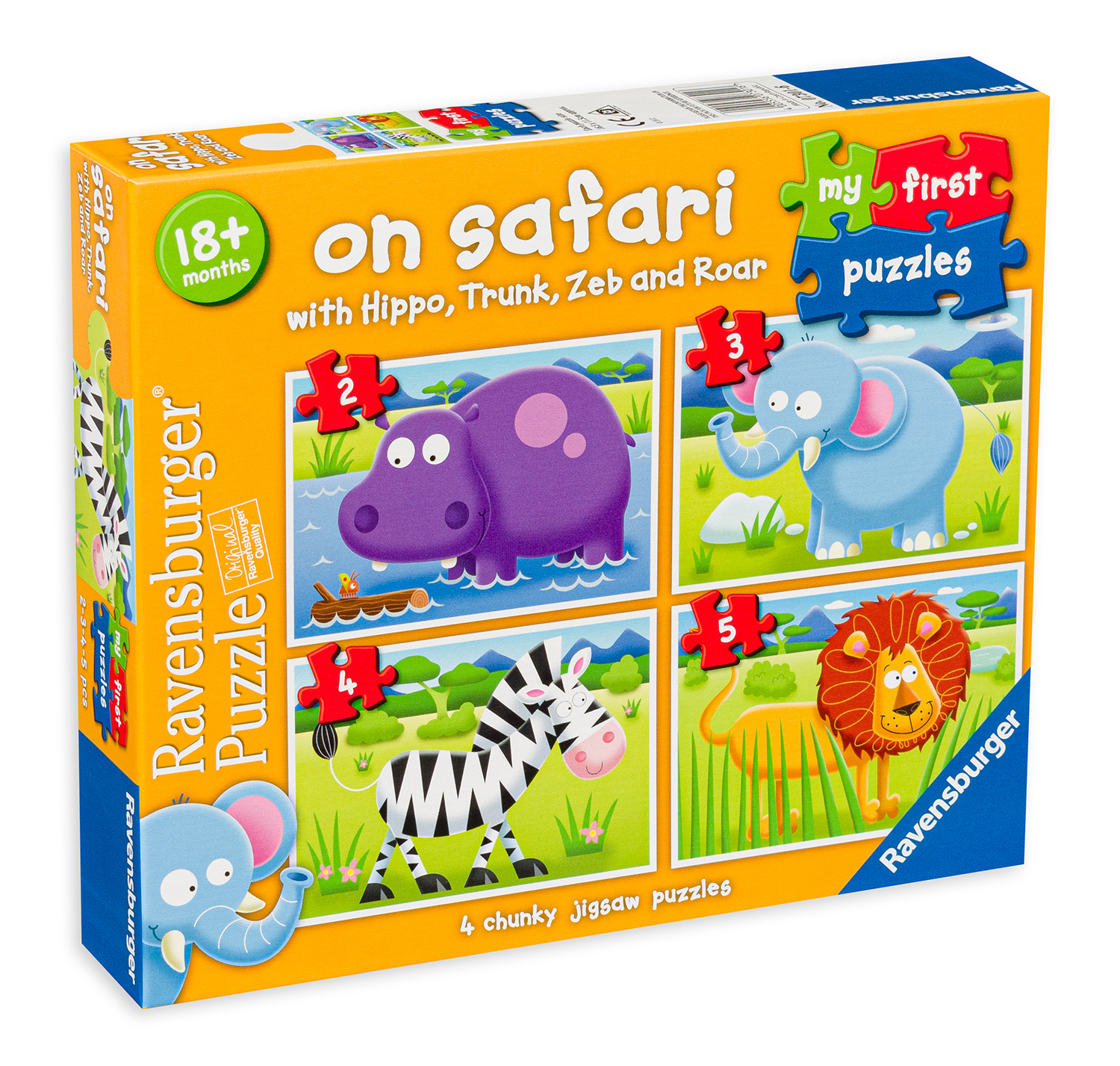 Пъзел Ravensburger 4 в 1 - На сафари