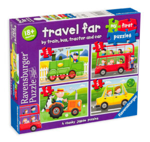 Пъзел Ravensburger 4 в 1 - Време за пътуване