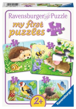 Пъзел Ravensburger 4 в 1 - Животни в градината