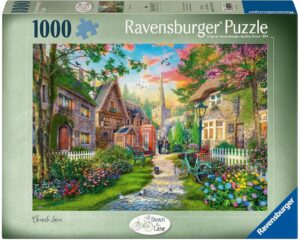 Пъзел Ravensburger от 1000 части - Алеята с църква