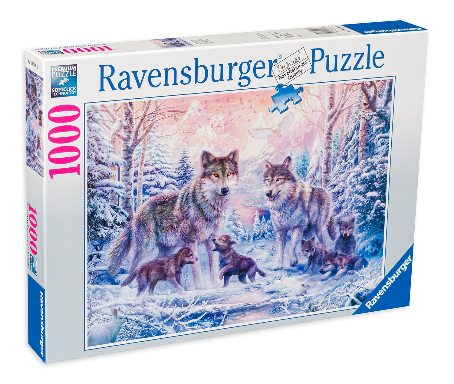 Пъзел Ravensburger от 1000 части - Арктични вълци