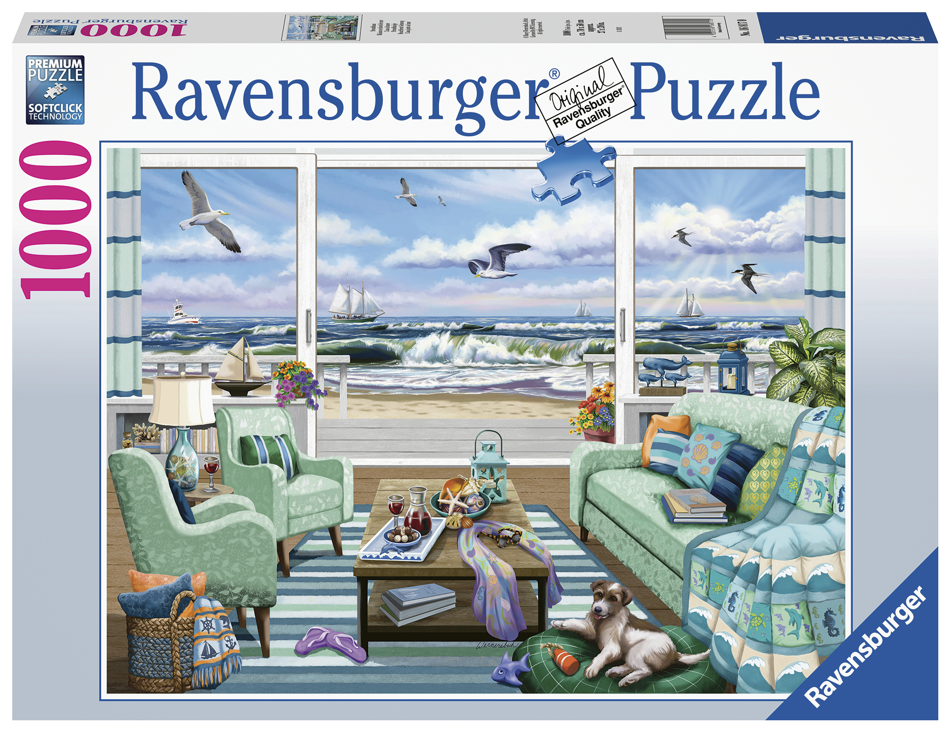 Пъзел Ravensburger от 1000 части - Бягство на брега