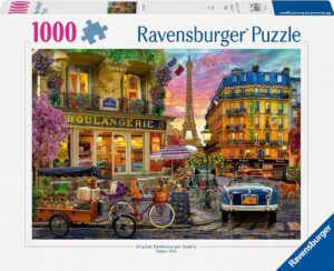 Пъзел Ravensburger от 1000 части - Червена зора над Париж