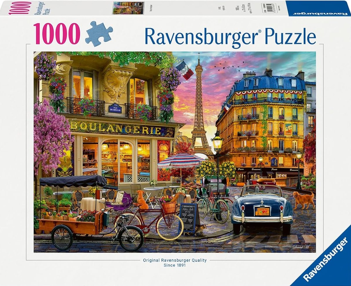 Пъзел Ravensburger от 1000 части - Червена зора над Париж