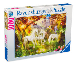 Пъзел Ravensburger от 1000 части - Еднорози в гората